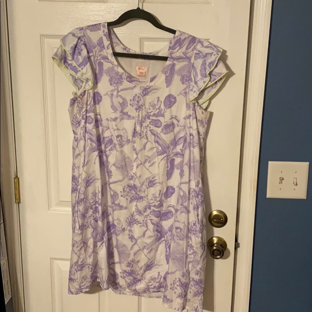 Persifor 100% cotton flutter sleeve dress